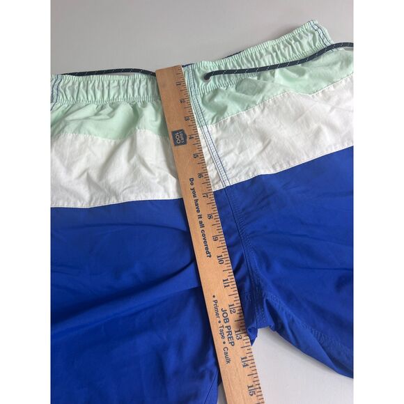 Nautica Men's Colorblock Swim Trunks Brief Liner Blue White Size M - Picture 9 of 12